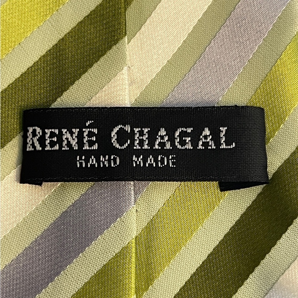 Green Striped Men's Tie - Picture 5 of 6